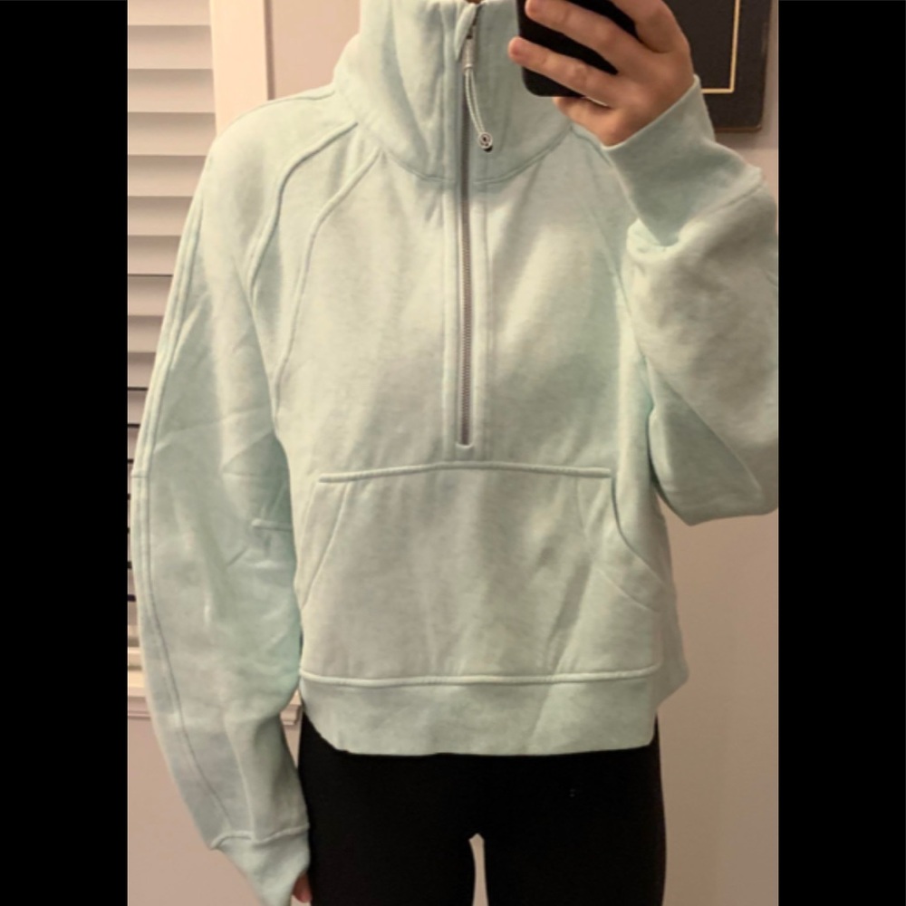 ❤️LULULEMON SCUBA OVERSIZED FUNNEL NECK HOODIE/JACKET-HEATHERED MINT-XL/XXL❤️ - Picture 9 of 16